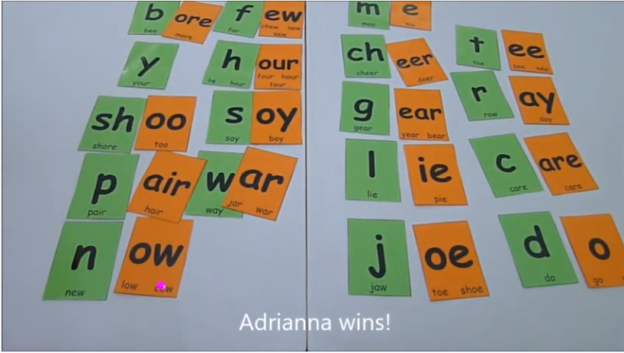Free downloadable phonics card game Spelfabet